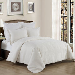 Matelassé Duvet Cover Set, Super King, Ivory, 3PC