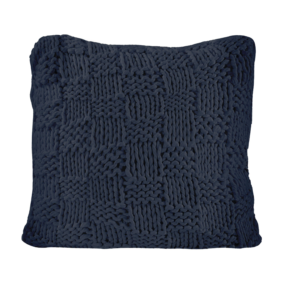 Chess Knit Euro Pillow, 27" x 27", Navy, 1PC