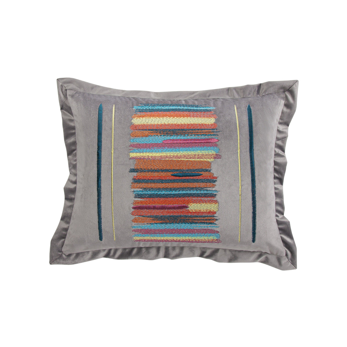Abbie Embroidery Kidney Pillow, 12" x 16", 1PC