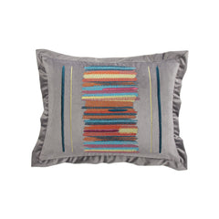 Abbie Embroidery Kidney Pillow, 12" x 16", 1PC