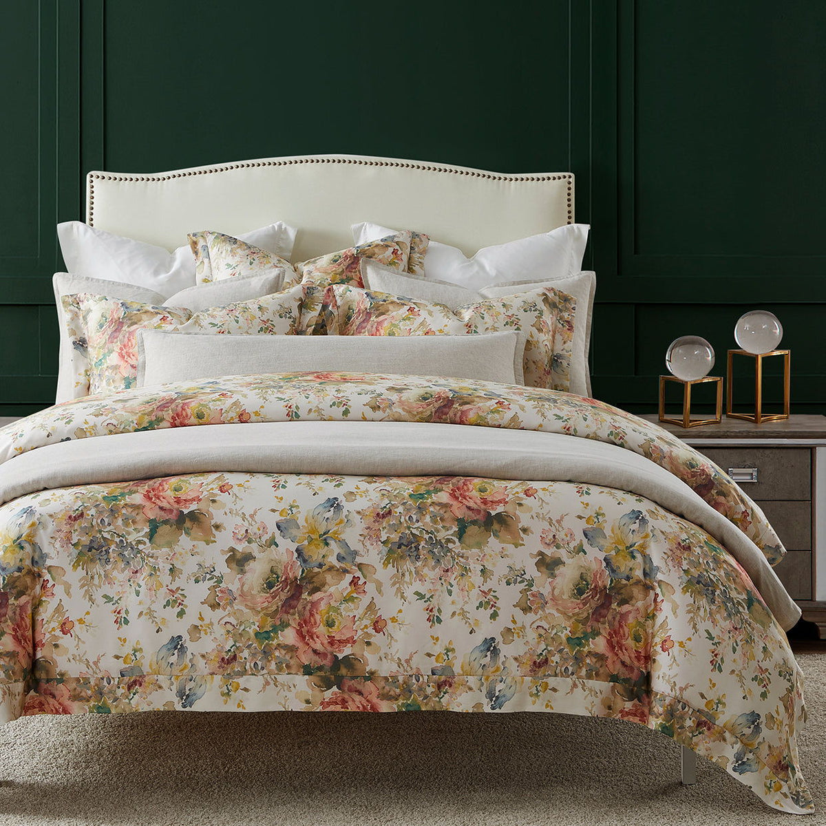 Jardin Lyocell Comforter Set, Super Queen, Salmon, 3PC