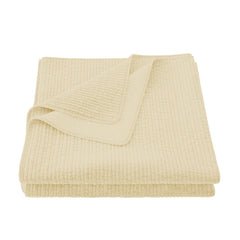 Stonewashed Cotton Velvet Quilt, Twin, Light Tan, 1PC