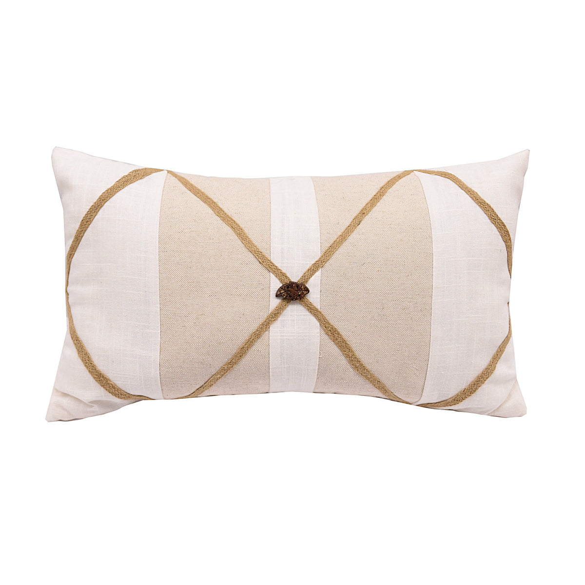 Linen Buttoned Pillow, 13" x 22", 1PC