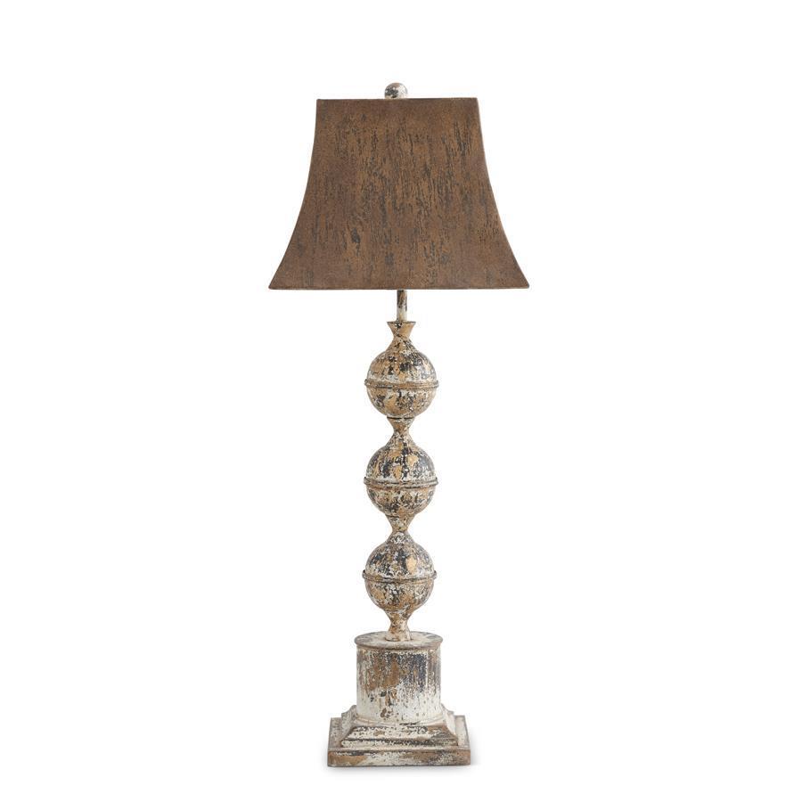 33.5" Blk & Gold Metal Lamp