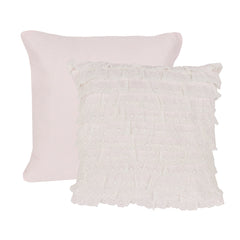 Paisley Pink Eyelet Pillow, 16" x 16", 1PC